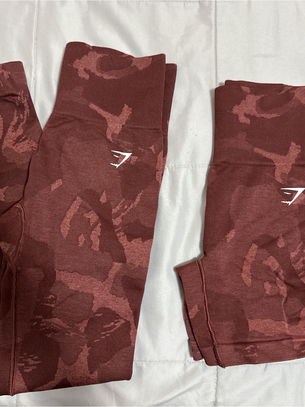 Gymshark Rust Camo High-Rise Legging & Shorts Bundle